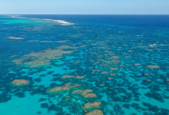 Coral Reef. Aerial photo of Ningaloo Reef in Australia.