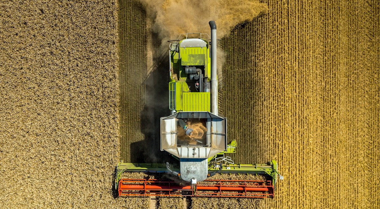 Tractor from above
