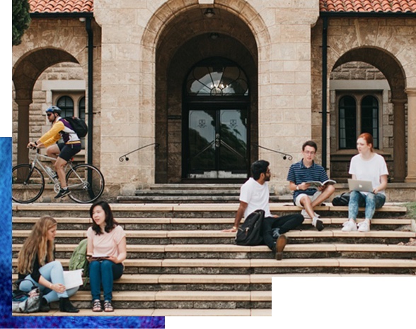 students on winthrop hall steps