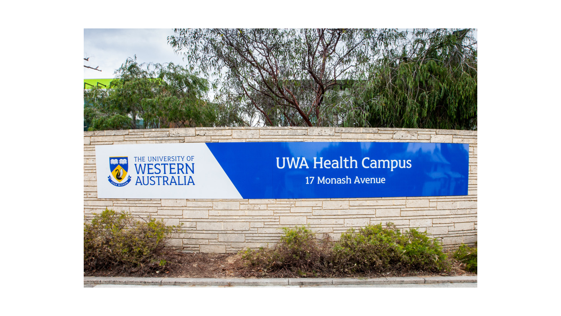 UWA Health campus sign