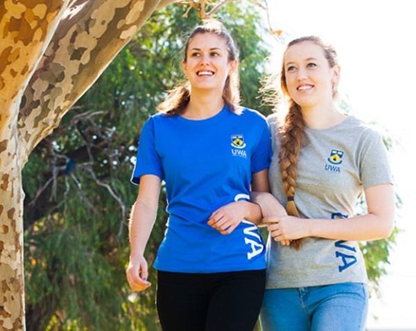 Students wearing UWA shirts
