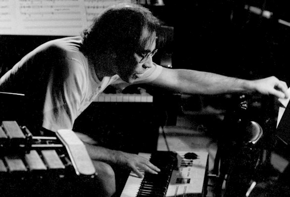 Roger Smalley playing piano