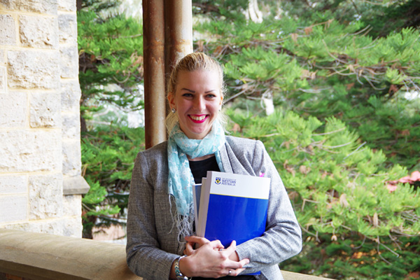 UWA student on campus