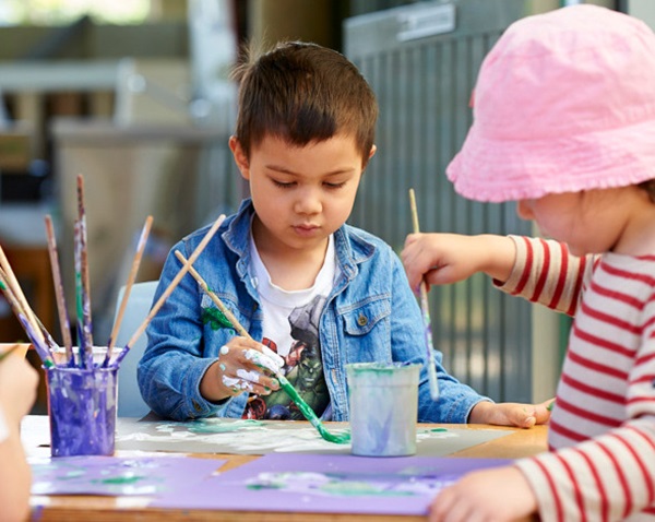 Children painting