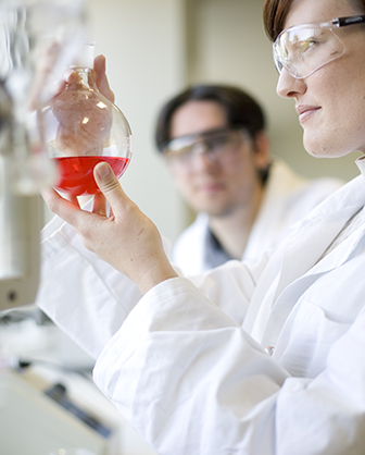 two scientists in laboratory