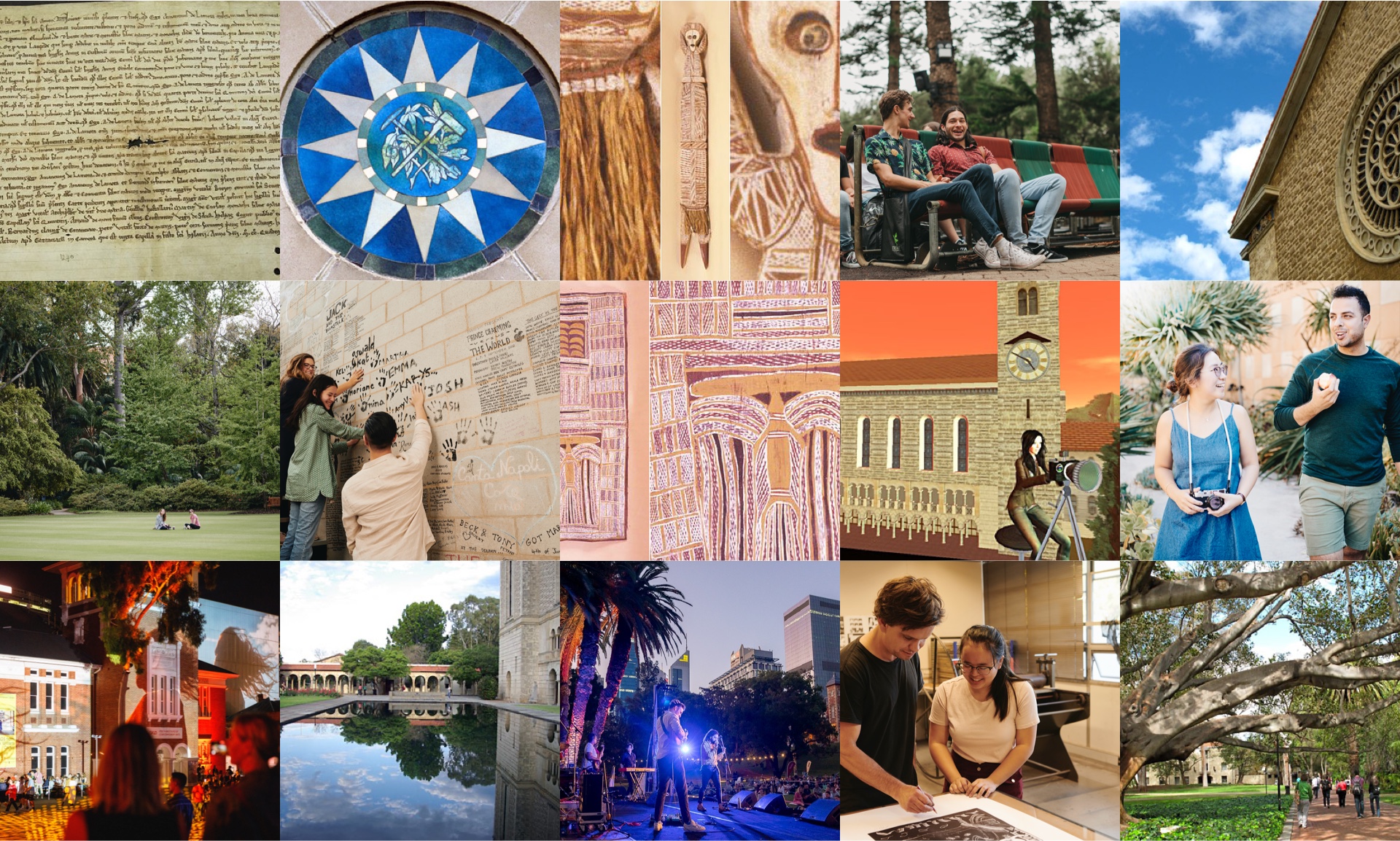 photo collage of UWA