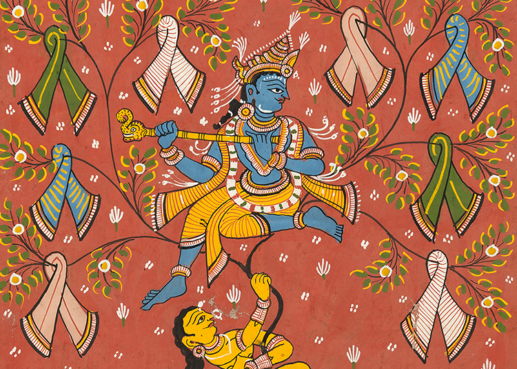 Detail of lead painting for Pattachitra section