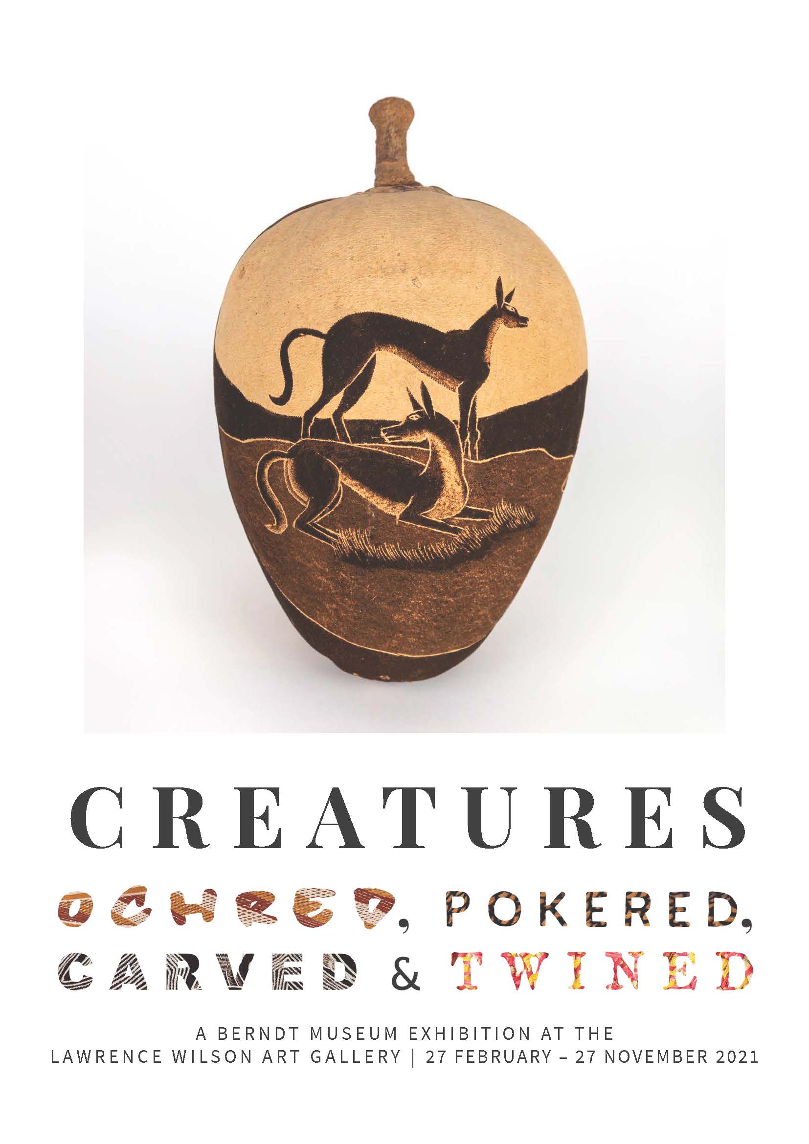 Cover of creatures ochred, pokerd, carved and twined