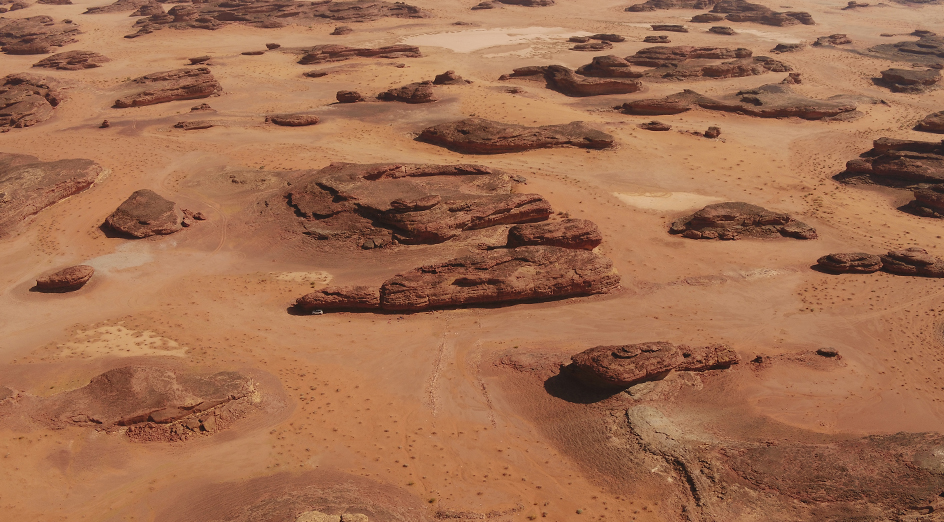 Arabian Peninsula from helicopter