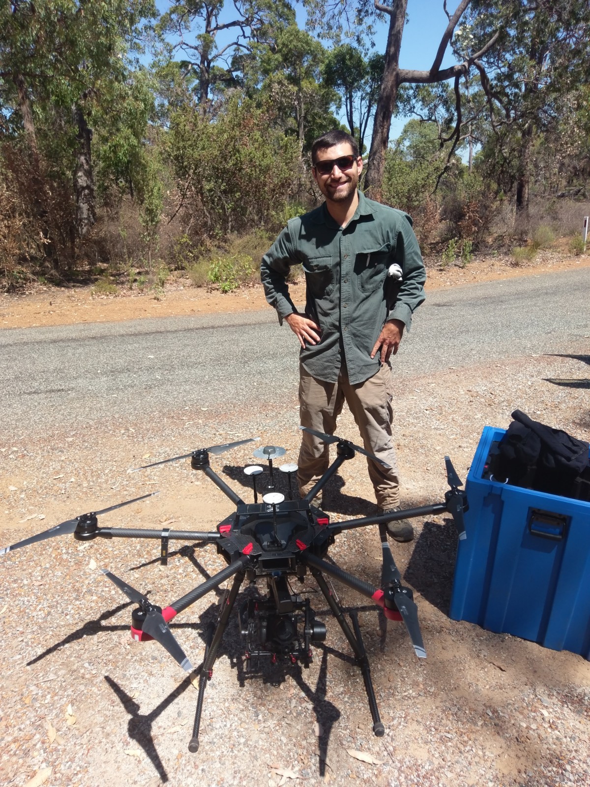 Daniel Dixon with drone