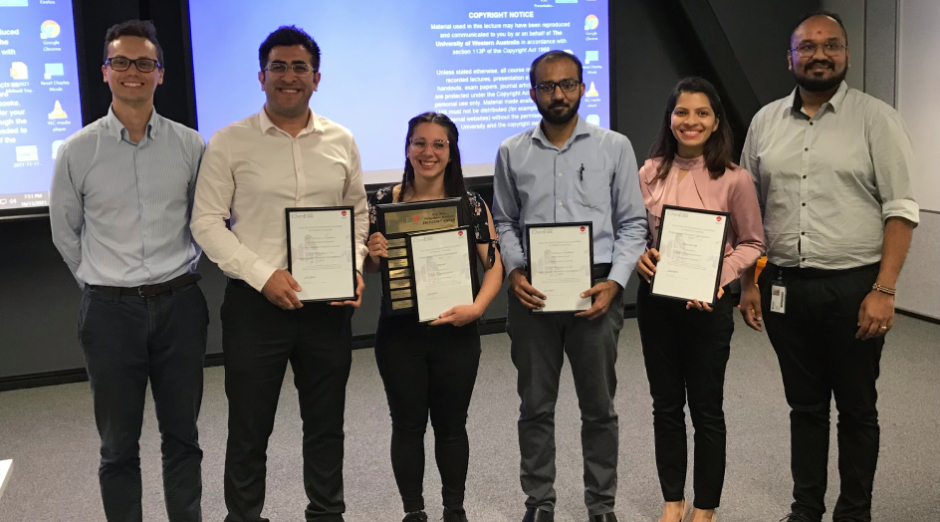 Competitors and winners of the 2021 WA JCEC Postgraduate Research Competition at UWA