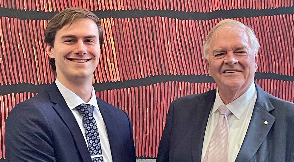 Jesse Schelfout and Kim Beazley