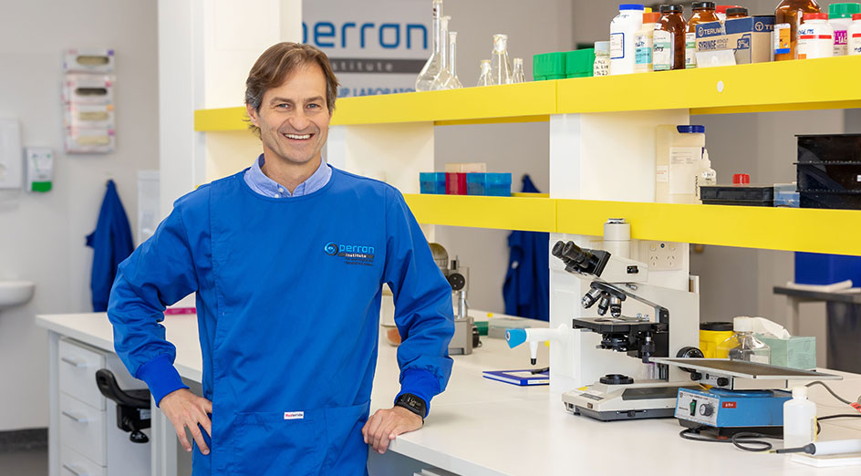 Professor Bruno Meloni in Perron laboratory