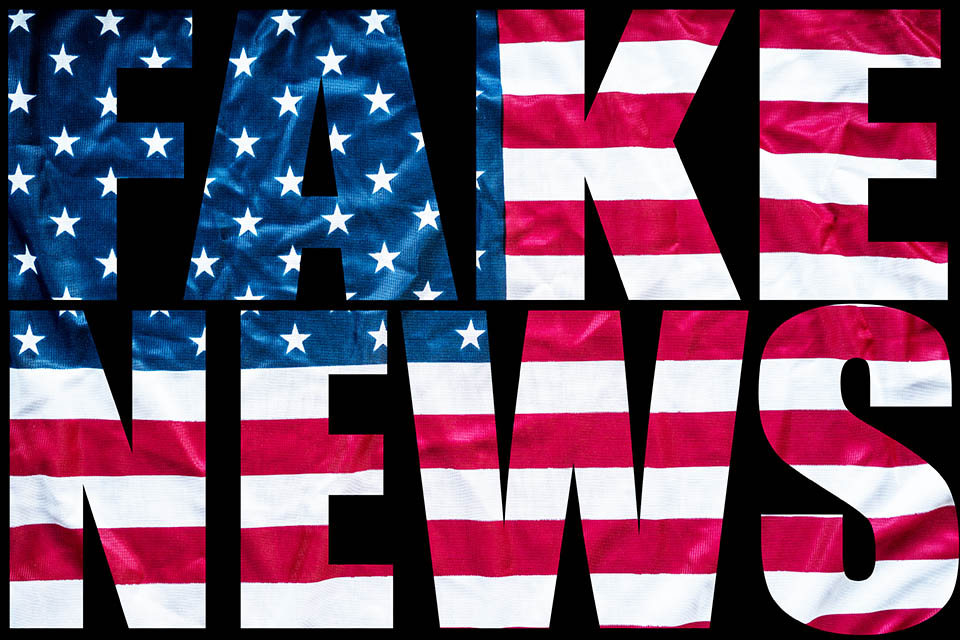 Fake News US flag
