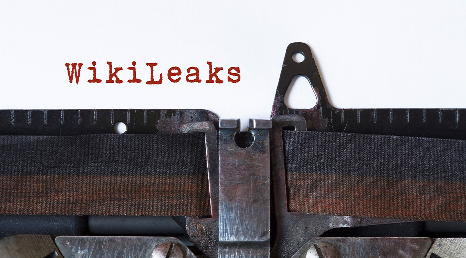 WikiLeaks on keyboard