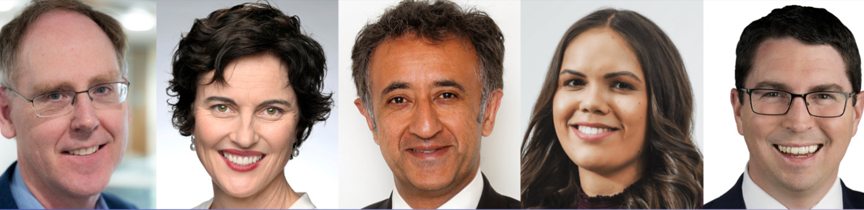 Peter Robertson, Kate Chaney, Shamit Saggar, Emma Garlett and Patrick Gorman