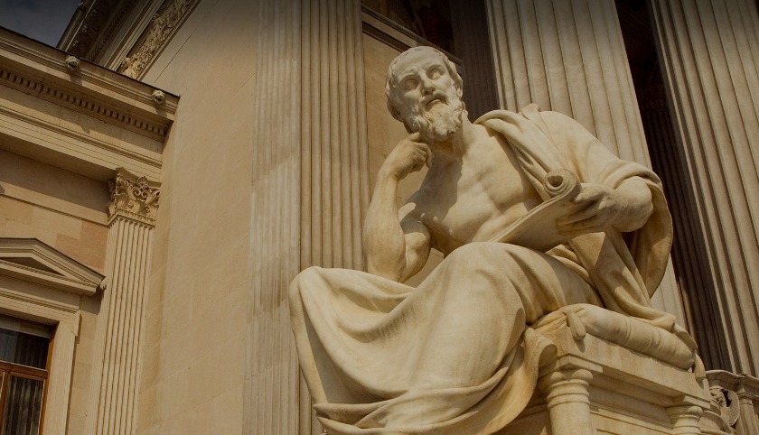 Statue of Greek philosopher Herodotus