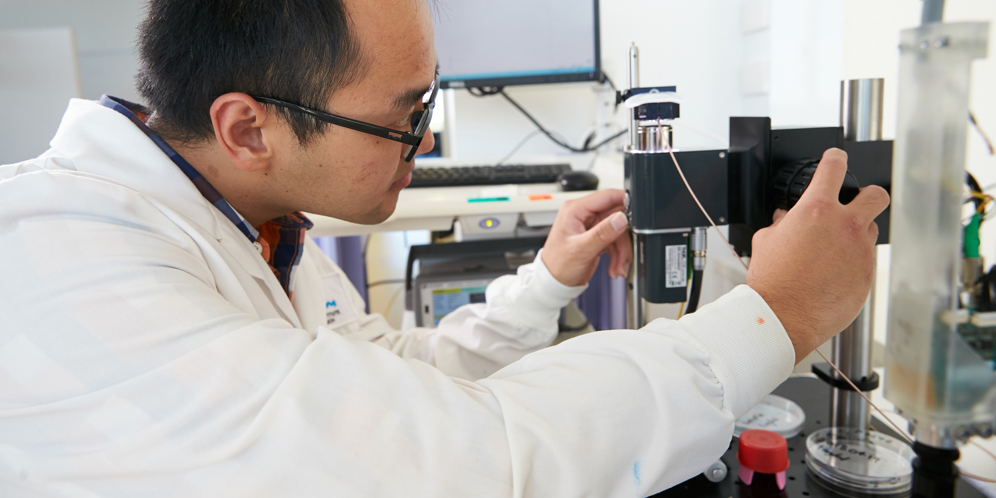 Lab technician at work