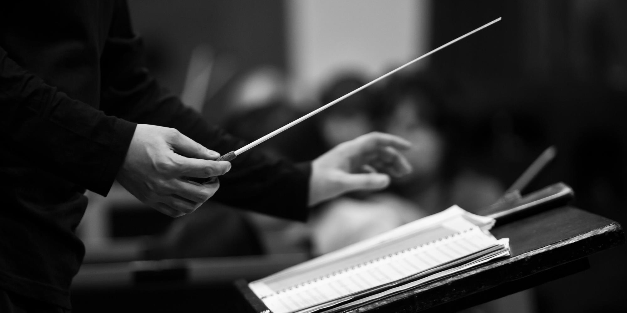 Conductor hands close up