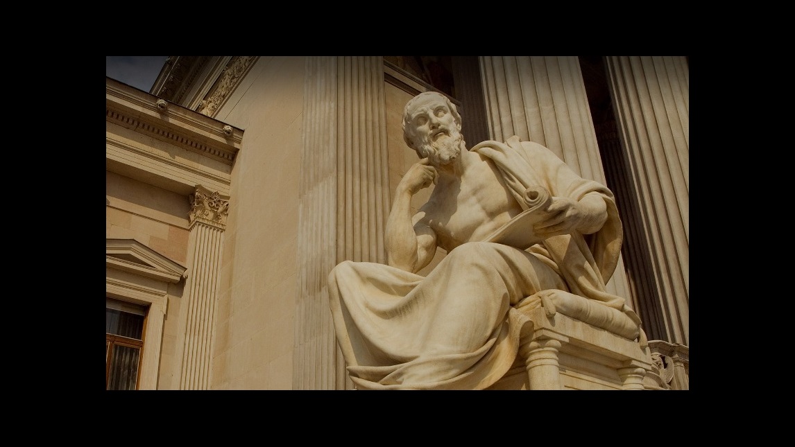 Statue of Greek philosopher Herodotus