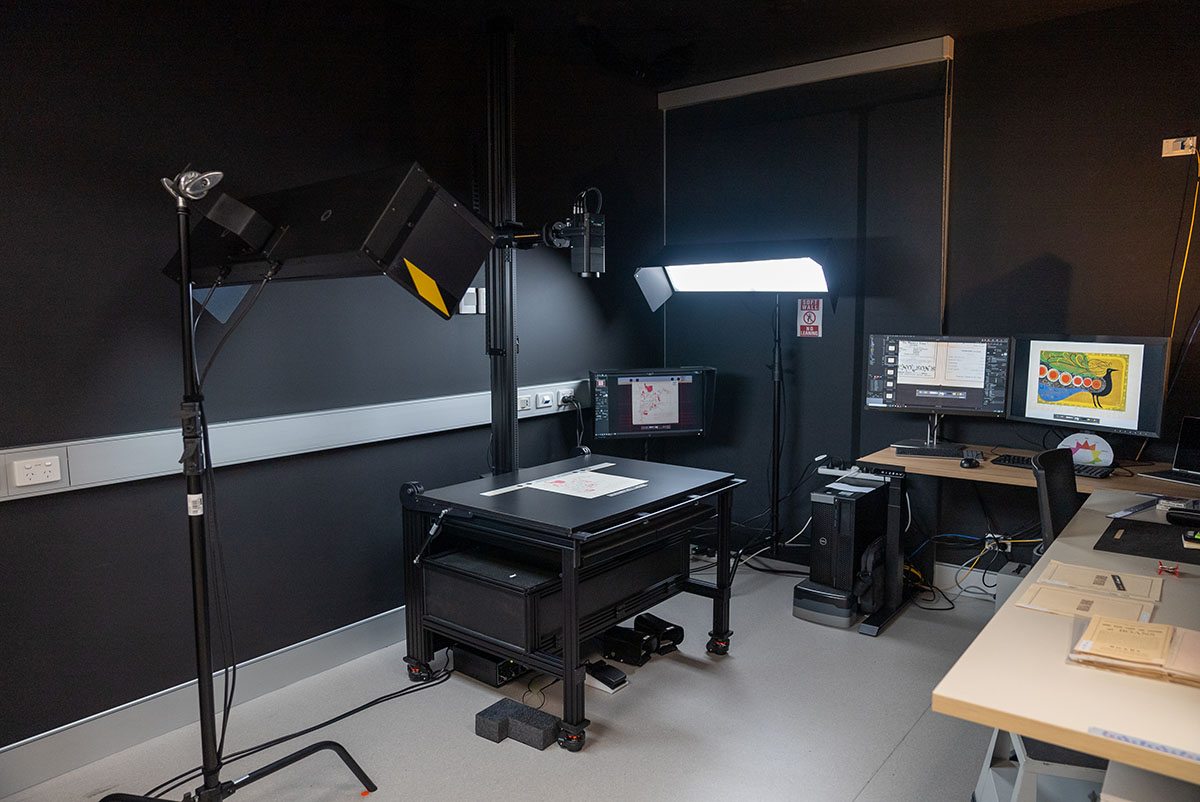 Digitisation Centre of WA - DT Versa photography setup for digitising paper and photographic reflective material