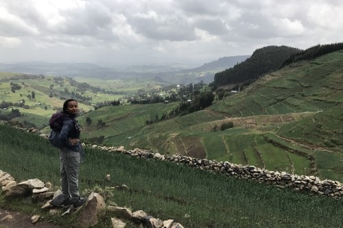 Research student in the Ethiopian Highlands