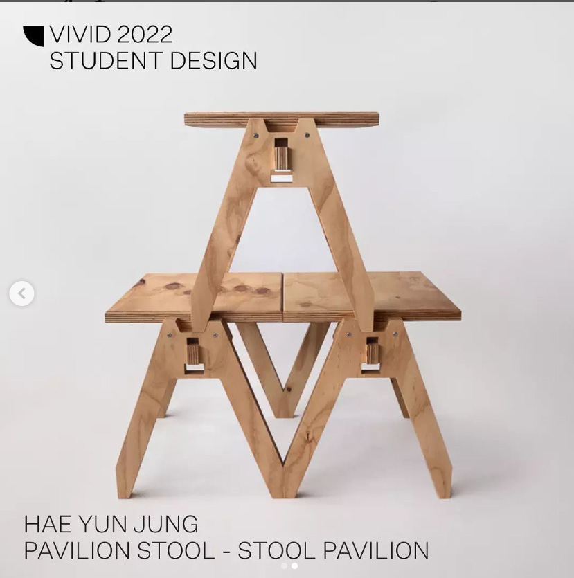 Stools made from straw bale, from UWA Design students.