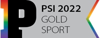 Badge acknowledging UWA Sport's Gold tier status for Pride in Sport in 2022