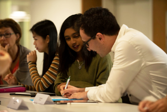 Students studying