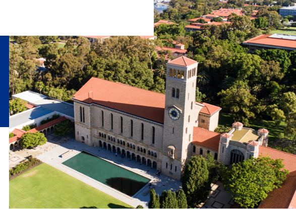 UWA Winthrop Hall view from the air