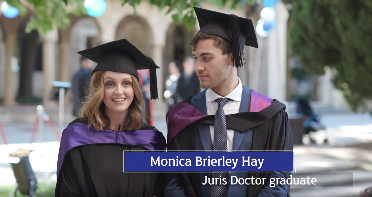 Monica Brierley Hay in graduation gown