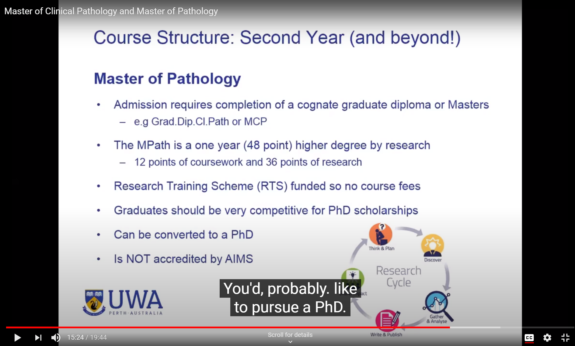 Master of Pathology holding slide