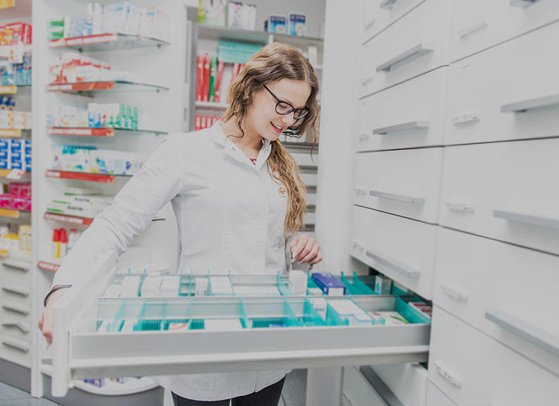 Image of pharmacist in the pharmacy