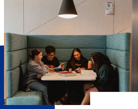 Students studying at a table 