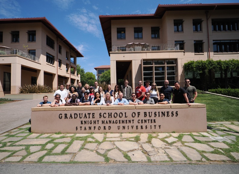 2024 MBA cohort visiting Stanford Universities Graduate School of Business in Stanford, California.