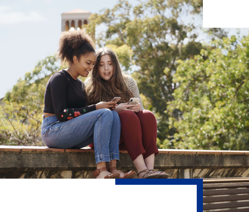 2 young women talking