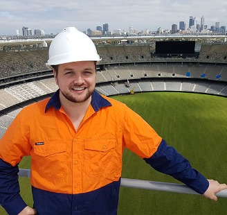 Jamie MacKenzie at Optus Stadium